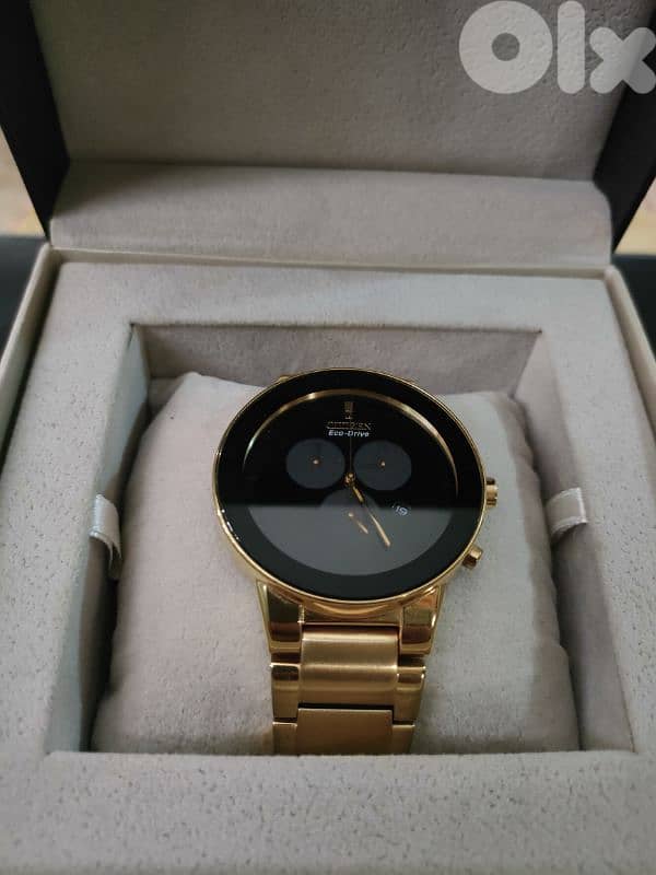 Citizen AT2242-55E Axiom Eco-Drive Gold-Tone Black Chronograph 2