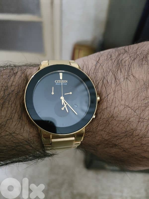 Citizen AT2242-55E Axiom Eco-Drive Gold-Tone Black Chronograph 7