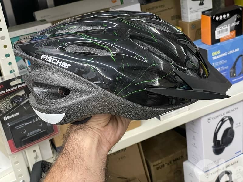 Fischer Adult Bicycle Helmet, Black / Green 58-61Cm (L/XL) 2