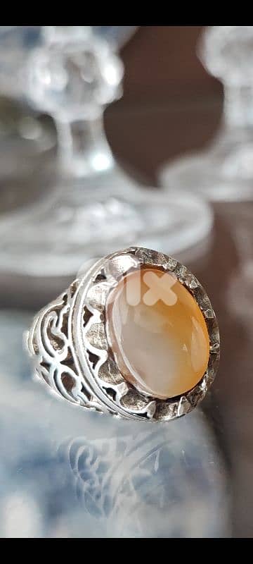 Silver Agate Ring 'Akik Yamani' 0