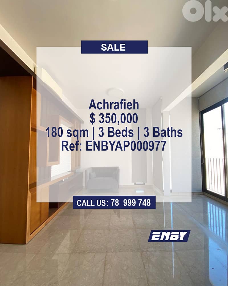 Apartment for Sale in Achrafieh | Catchy Open Sea View 0