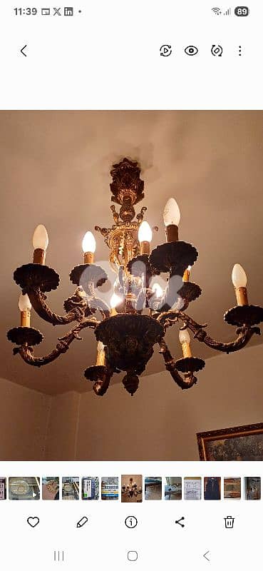 Bronze light Chandelier 0