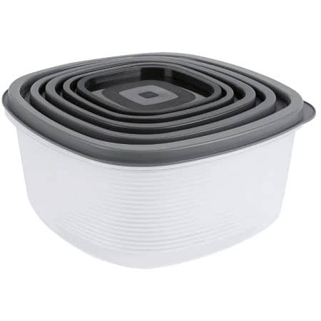 Ernesto Stackable Food Storage Container Set 5 Pcs - Blue - حافظة طعام 0