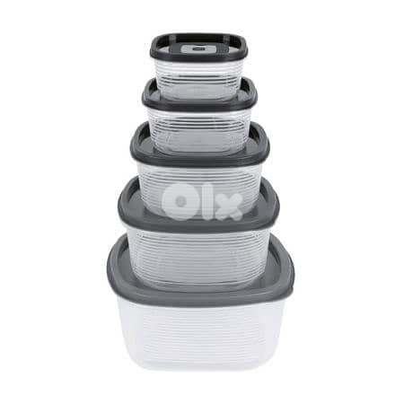Ernesto Stackable Food Storage Container Set 5 Pcs - Blue - حافظة طعام 1