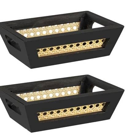 Wenko Storage Baskets Set Of 2 Pcs L 20 x W 14.1 x H 6 cm - سلال تخزين 0