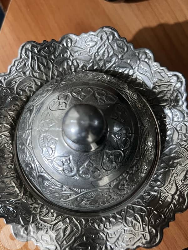 Vintage Islamic Bowl Silver plated 3