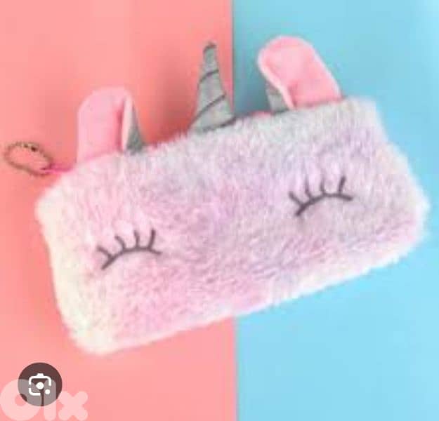 cute plush unicorn pencils case 0