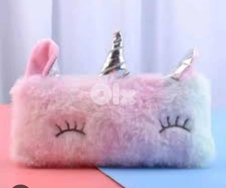 cute plush unicorn pencils case 1