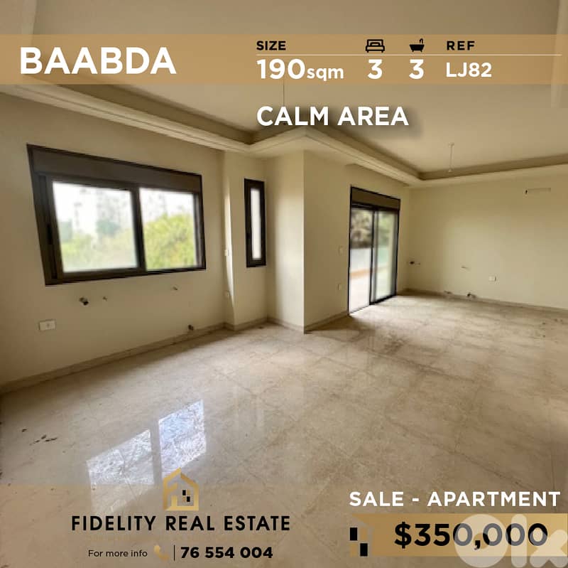 Apartment for sale in Baabda LJ82 شقة للبيع في بعبدا 0