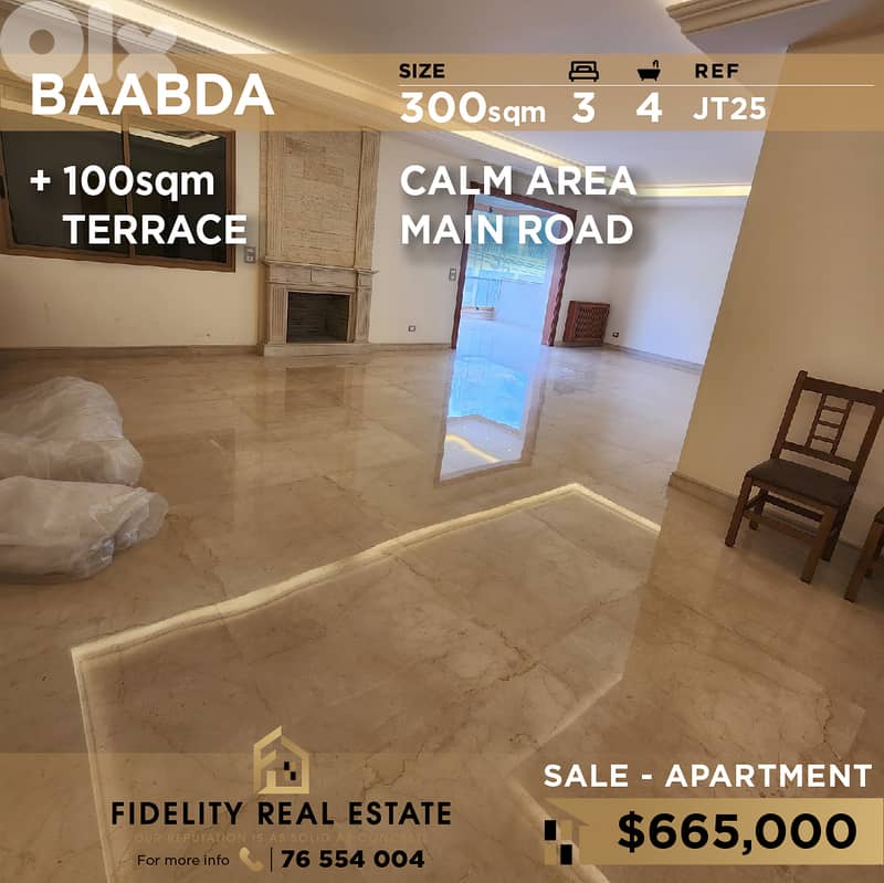 Apartment for sale in Baabda JT25 شقة  للبيع في بعبدا 0
