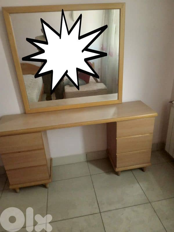 تخت مفرد مع فرشة وكومود وشوفنيرة 3