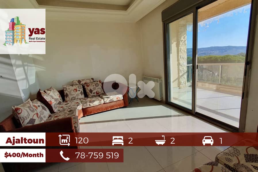 Ajaltoun 120m2 | Rent | Partly Furnished | Mountain View |  KH 0