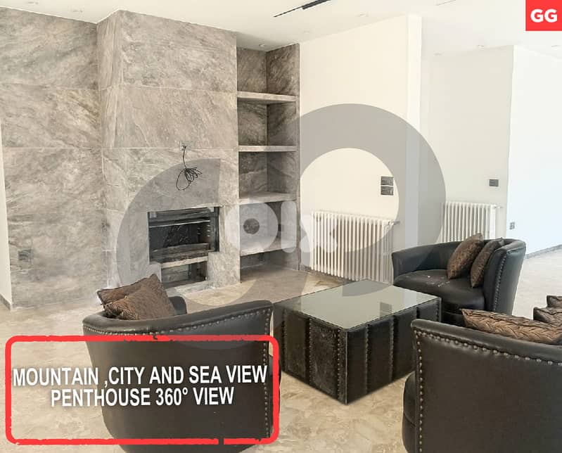 Prime location, mountain,city, and sea view, baabda/بعبدا REF#GG126253 0