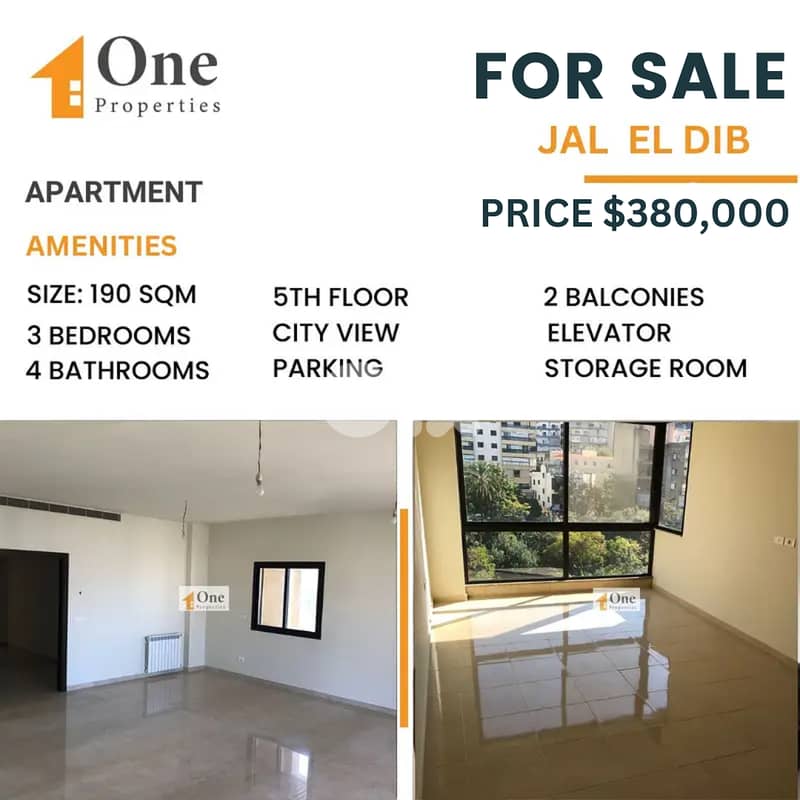 APARTMENT FOR SALE IN JAL EL DIB 0