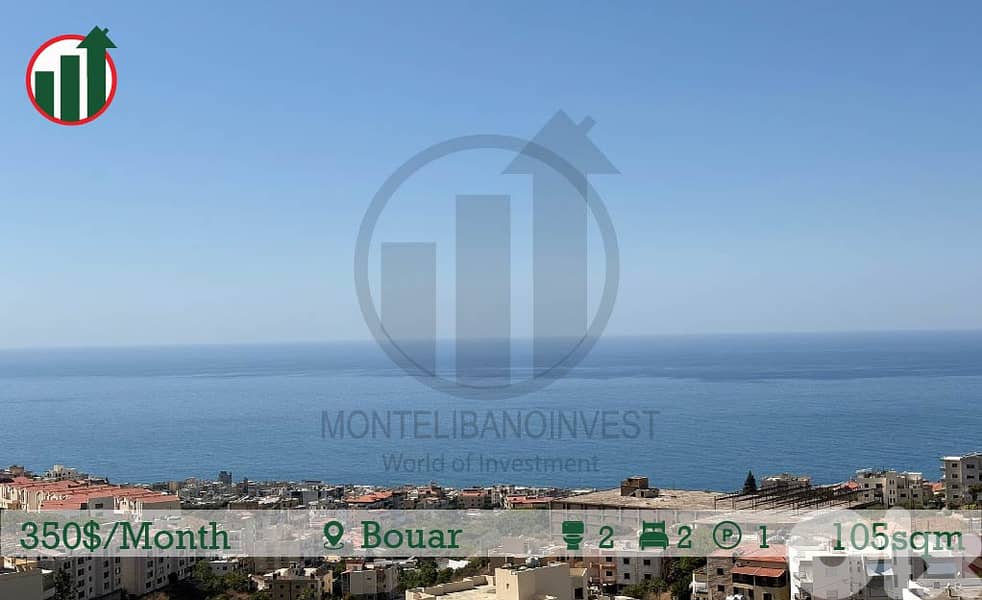 APARTMENT FOR RENT IN BOUAR WITH OPEN SEA VIEW!!!! 0