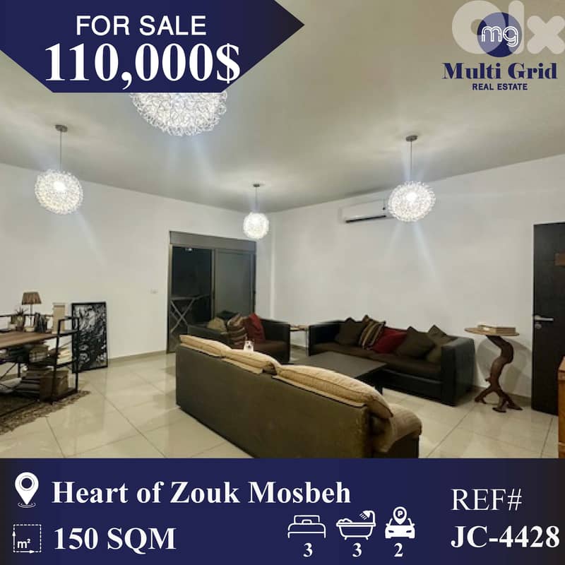 JC-4428 / Apartment for Sale in Zouk Mosbeh, شقة للبيع في زوق مصبح 0