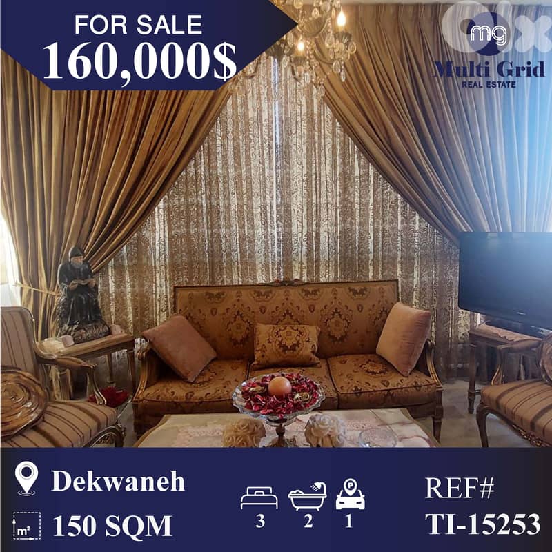 TI-15253 / Apartment for Sale in Dekwaneh, شقة للبيع في الدكوانة 0