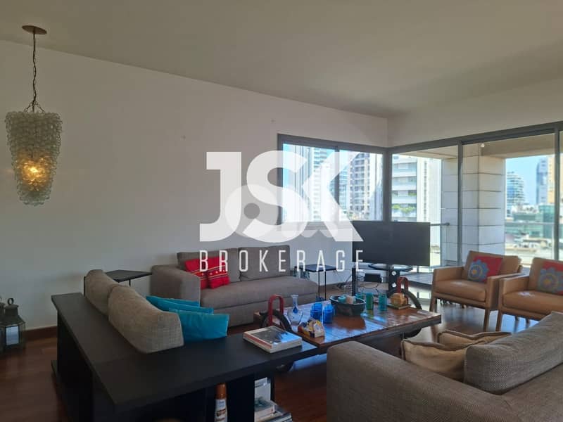 L19222 -  Apartment with Sea View For Rent in Clemenceau, Ras Beirut 0