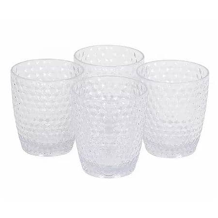 Cambridge Fete Diamond Clear Tumbler Set 4 Pcs 340 ml - مجموعة أكواب 0