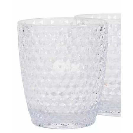 Cambridge Fete Diamond Clear Tumbler Set 4 Pcs 340 ml - مجموعة أكواب 1