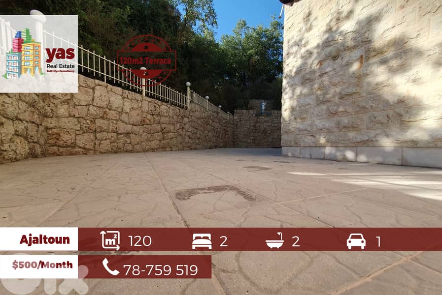 Ajaltoun 120m2 | 120m2 Terrace | Rent | Mint Condition | KH | 0