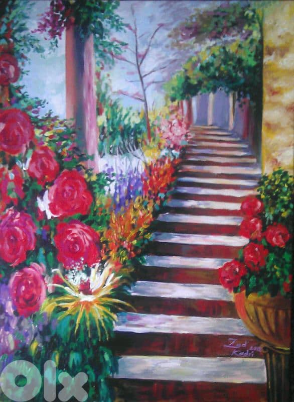 Acrylic Painting 60x80 لوحة اكريليك 0