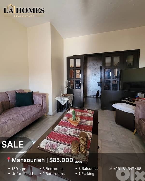 apartment for sale in mansourieh شقة للبيع في المنصورية 0