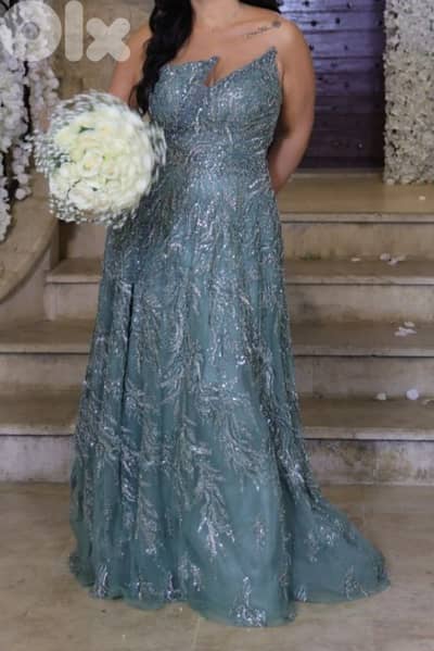evening dress suitable for a bridesmaid