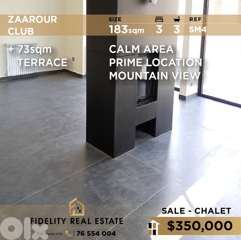 Chalet for sale in Zaarour Club SM4 شاليه للبيع في نادي الزعرور 0