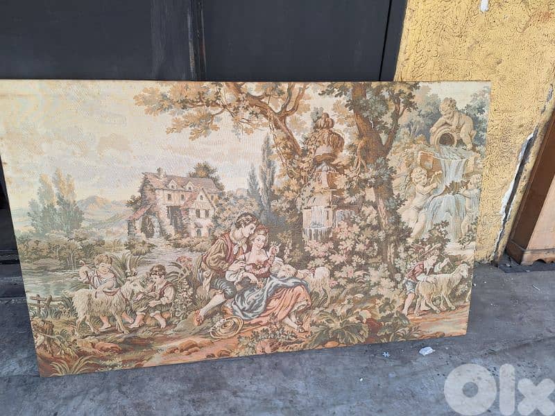 لوحة اوبيسون فرنسية مميزة انتيك روميو وجوليات 0