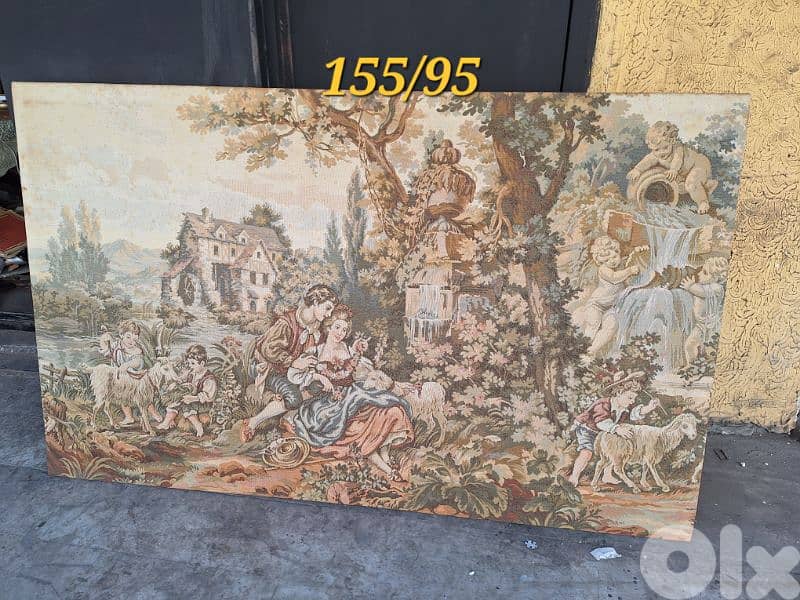 لوحة اوبيسون فرنسية مميزة انتيك روميو وجوليات 1