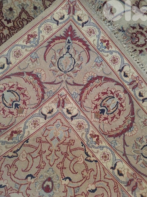سجادة عجمية اصفهان حرير حياكة يد ناعمة جدا قياس ١١٠/١٨٠سم 2
