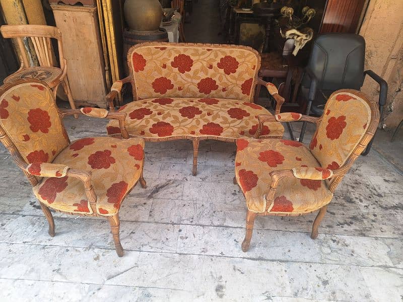 طقم صالون ناعم جدا مميز خشب زين تنجيد قماش وردة جديد 1