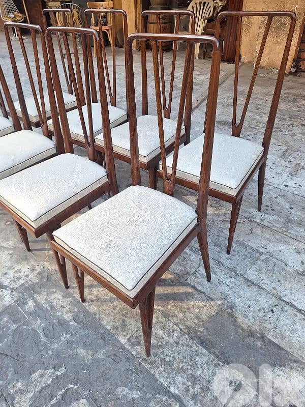 كراسي سفرة خمسينات عدد ٨ ناعم مميز انتيك قديم 3