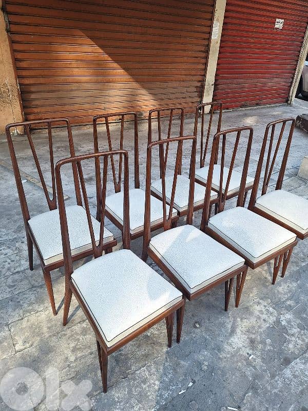 كراسي سفرة خمسينات عدد ٨ ناعم مميز انتيك قديم 4