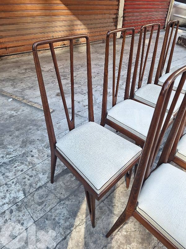 كراسي سفرة خمسينات عدد ٨ ناعم مميز انتيك قديم 6