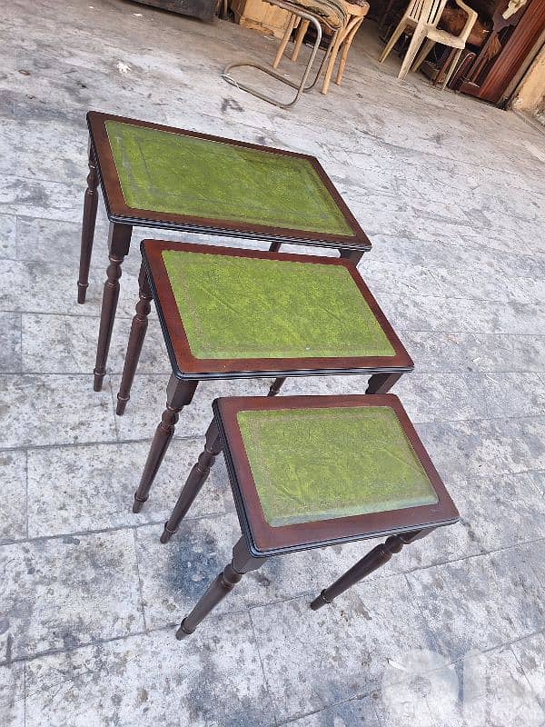 طقم طاولات جيغون فرنسي انتيك قديم 0