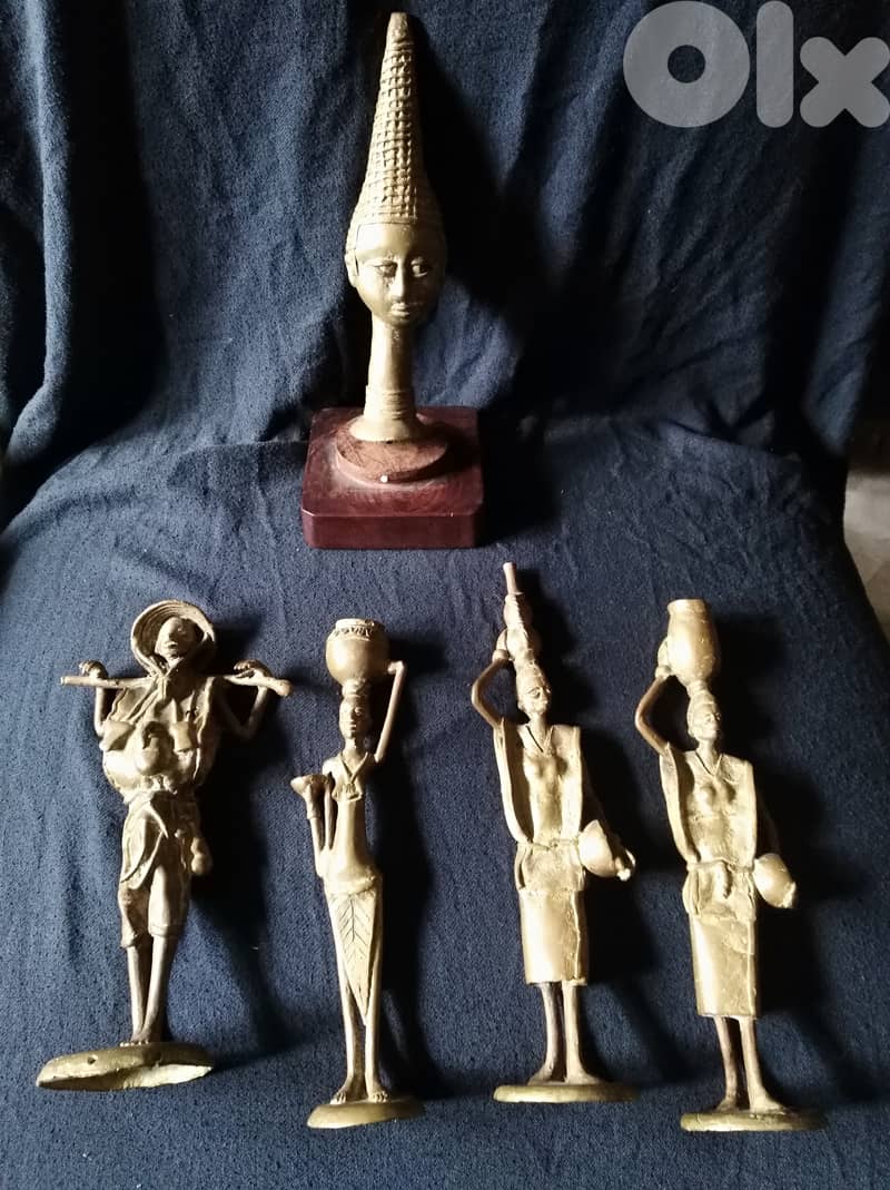 5 Statiue ancien lourd en cuivre / 5 Heavy Old Statue in Copper 2
