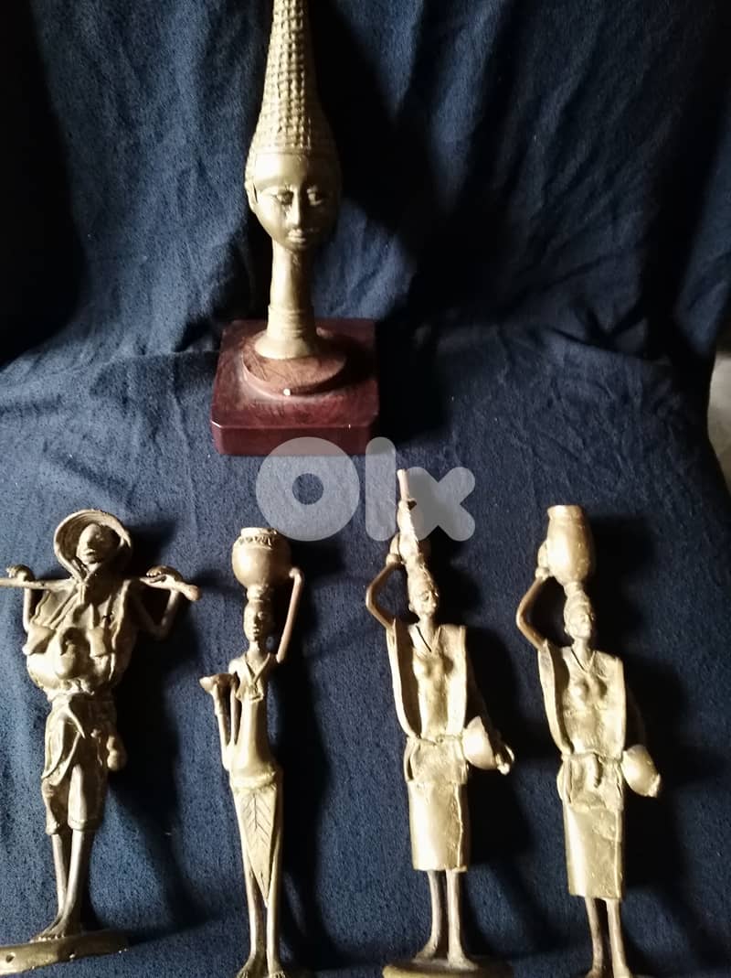 5 Statiue ancien lourd en cuivre / 5 Heavy Old Statue in Copper 3