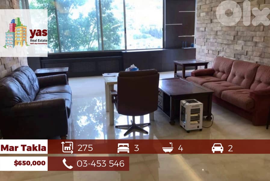 Mar Takla 275m2 | Ultra Prime Location | Calm Area | OH 0