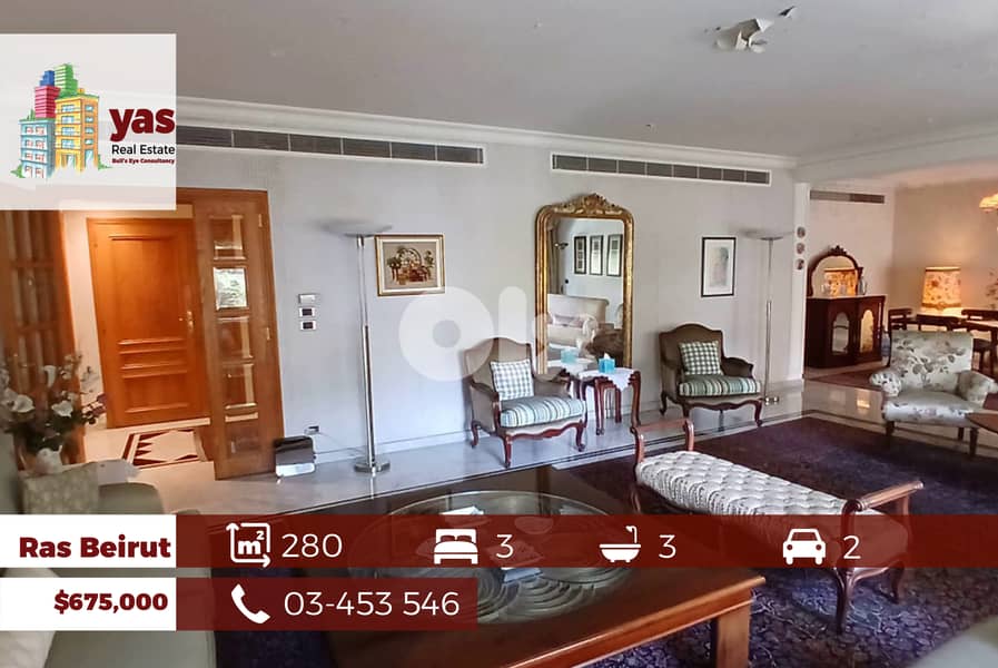 Ras Beirut 280m2 | Full Floor | Lebanese Style | Prime Location | OH 0