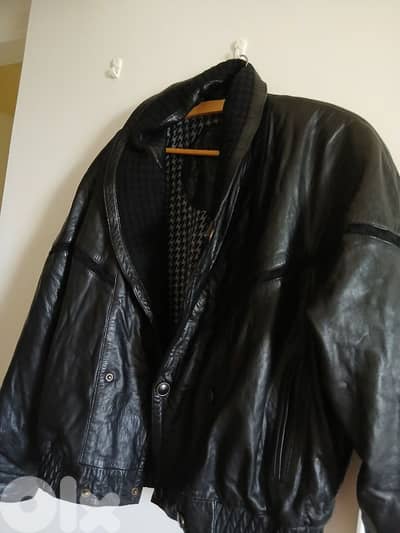 Leather black jacket