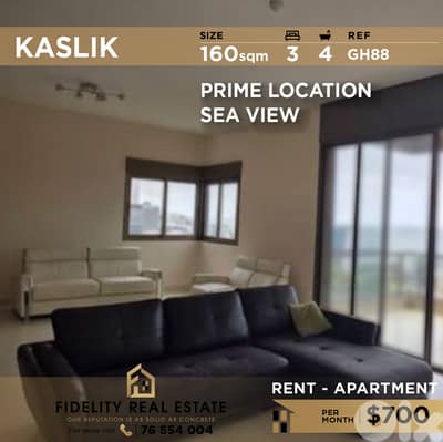 Apartment for rent in Kaslik GH88  شقة  للإيجار في الكسليك