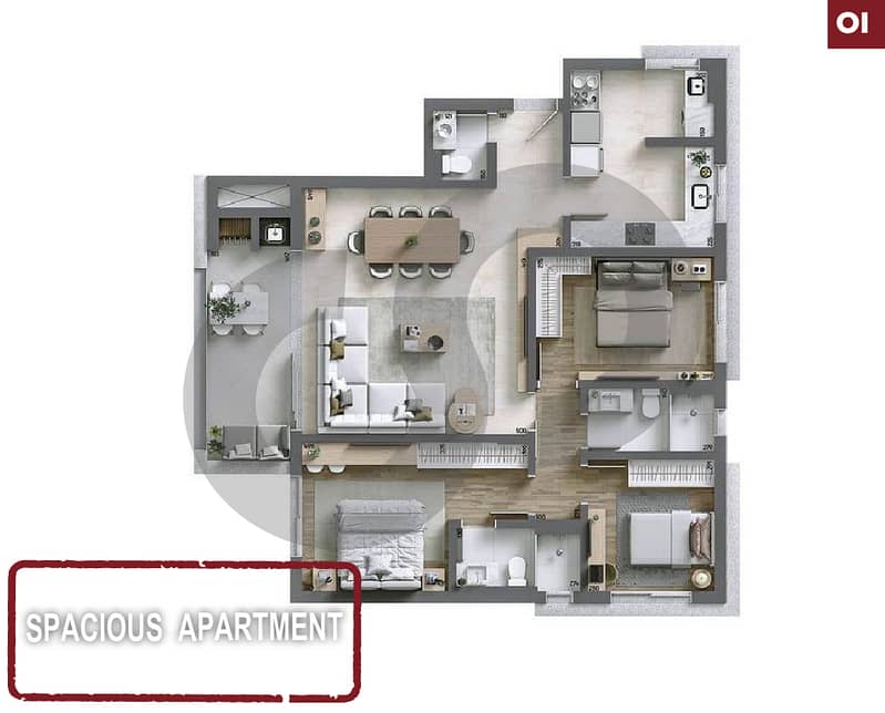 200 sqm apartment for Ras Beirut Karakas REF#OI126296 0