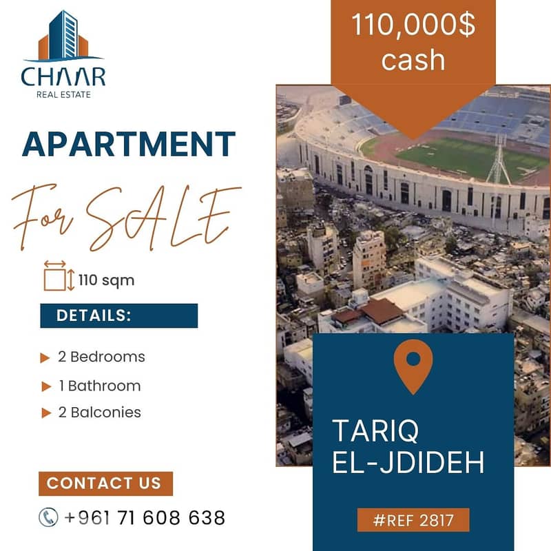 Apartment for Sale in Tariq El Jdideh - شقة للبيع في طريق جديدة #R2817 0
