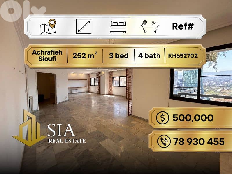 apartment for Sale in Achrafieh شقة للبيع في الأشرفية 0