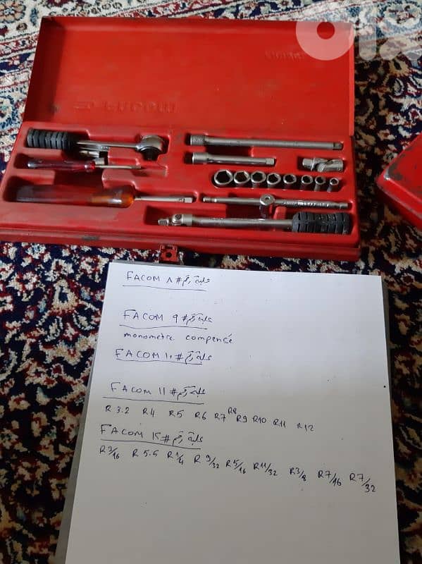 Facom & SnapOn للبيع عدة كاراج ميكانيك أصلية 10