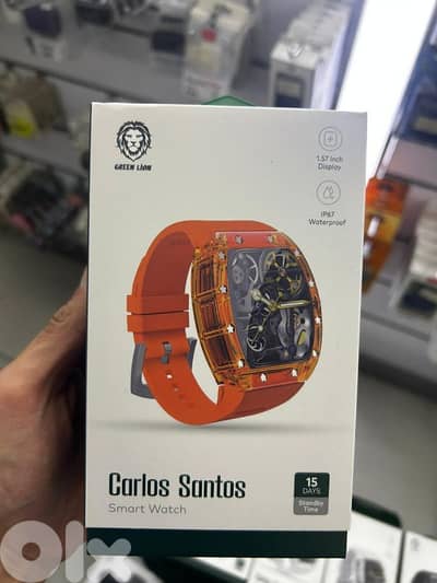 Green lion carlos santos smart watch orange