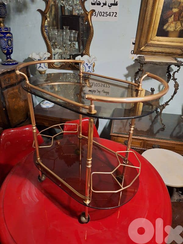 عرباية مشروب نحاس مميزة انتيك رائعة جدا trolley 0