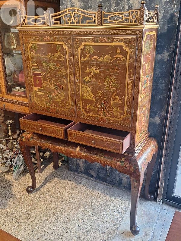 chinese red bar cabinet 2